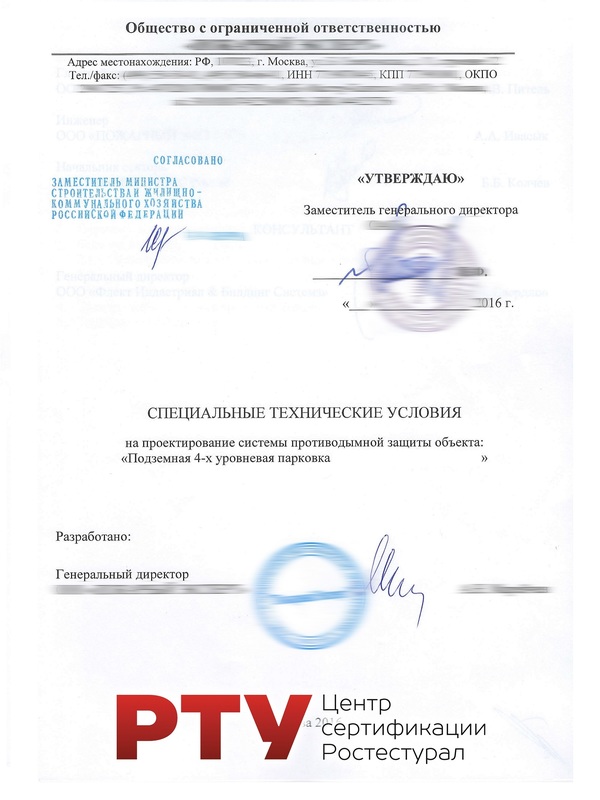 Разработка специальных технических условий